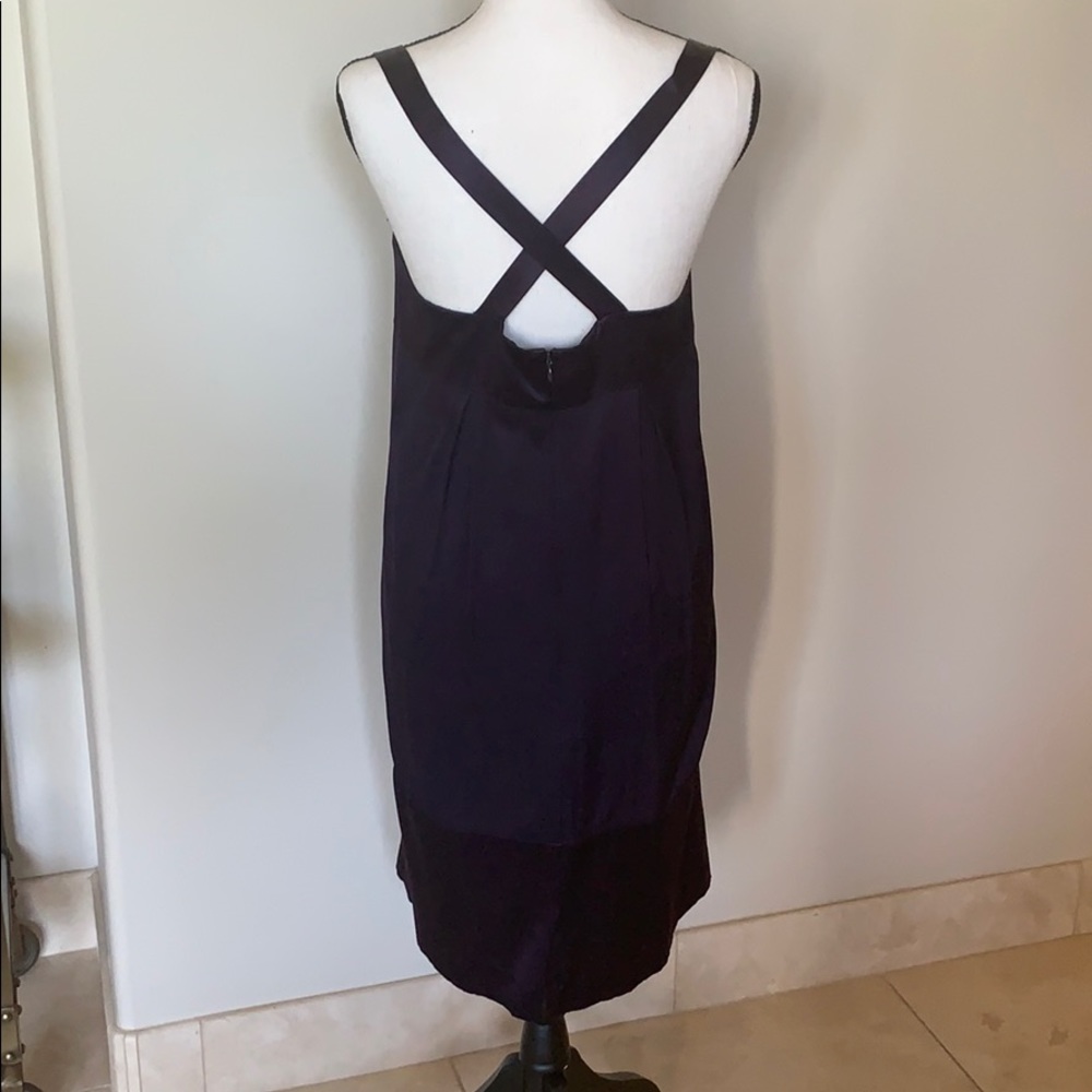 Sleeveless Silk Blend Dress Size 6 Purple Violet - Picture 3 of 7